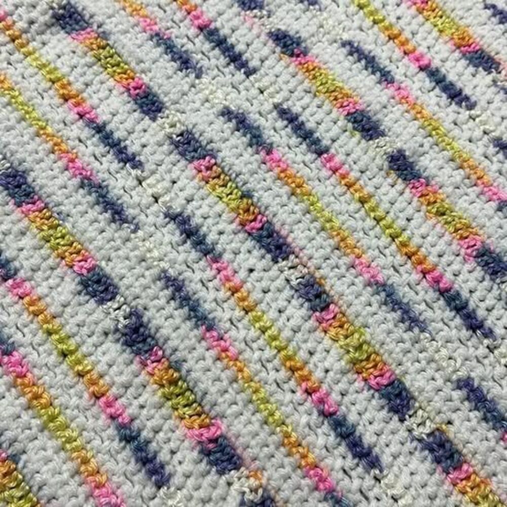 Handmade Granny Afghan Blanket Throw 55x41” Small